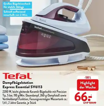 Aldi Süd Tefal Dampfbügelstation Express Essential SV 6113 Angebot