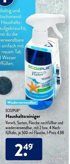 Aldi Süd Eco2pur Haushaltsreiniger 500ml Angebot