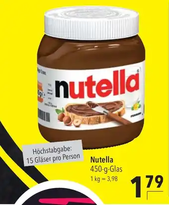 CITTI Markt Ferrero Nutella 450-g-Glas Angebot