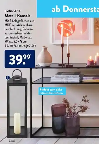 Aldi Süd Living Style Metall Konsole Angebot