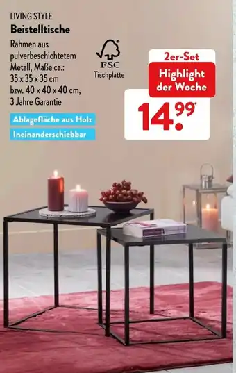 Aldi Süd Living Style Beistelltische Angebot