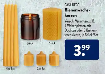 Aldi Süd Casa Deco Bienenwachskerzen Angebot