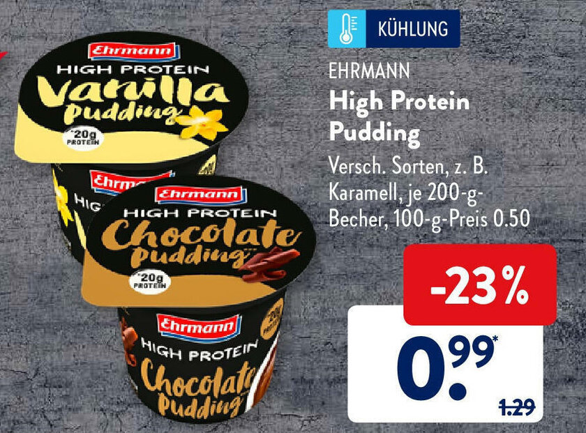 High protein pudding 200g Angebot bei Aldi Süd