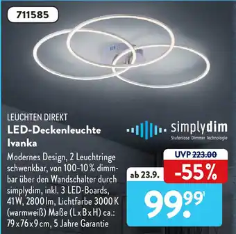 Aldi Süd LED-deckenleuchte ivanka Angebot