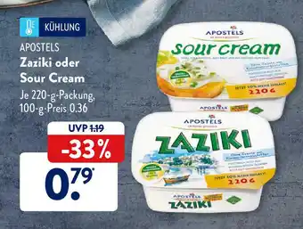 Aldi Süd Zaziki oder sour cream 220g Angebot