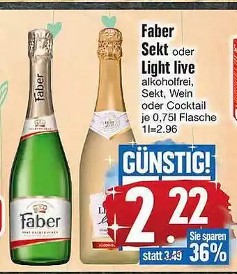 Edeka Faber Sekt oder Light Live Angebot