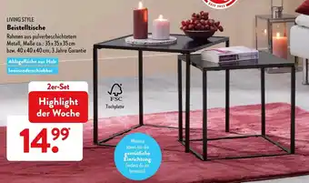 Aldi Süd Living Style Beistelltische Angebot