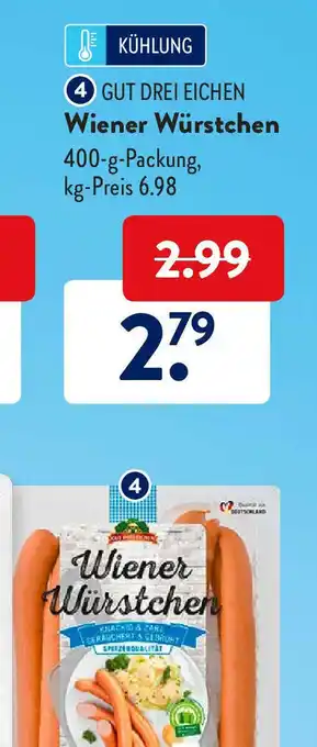 Aldi Süd Wiener wurstchen 400g Angebot