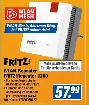 Expert WLAN Repeater FRITZ! Repeater 1200 Angebot