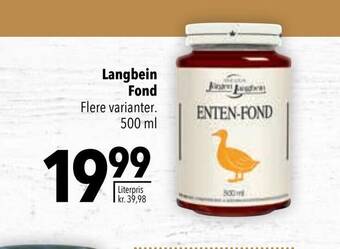 CITTI Markt Langbein Fond Flere varianter. 500 ml Angebot