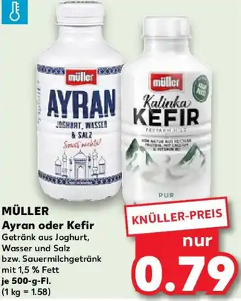 Kaufland MÜLLER Ayran oder Kefir 500-g-FI. Angebot