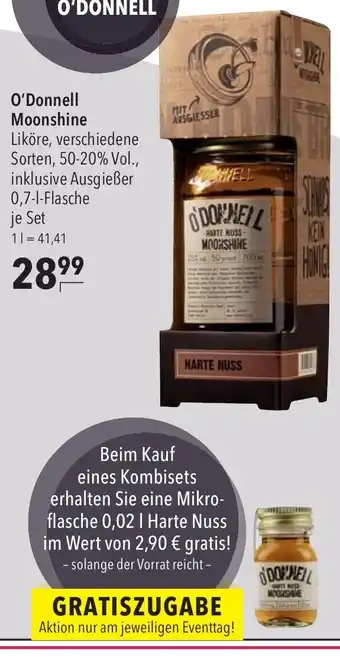 CITTI Markt O'Donnell Moonshine Liköre, verschiedene Sorten, 50-20% Vol., 700ml Angebot