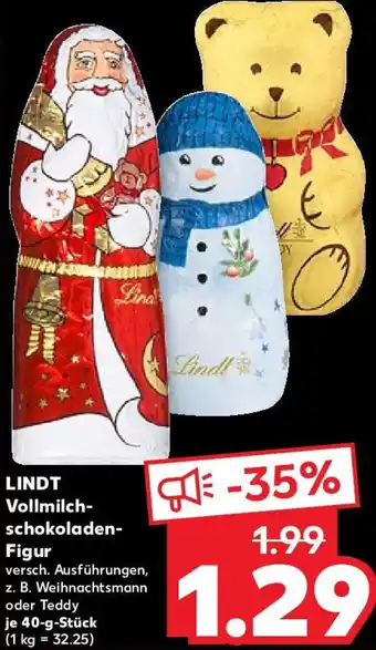 Kaufland LINDT Vollmilchschokoladen Figur 40 g Stück Angebot