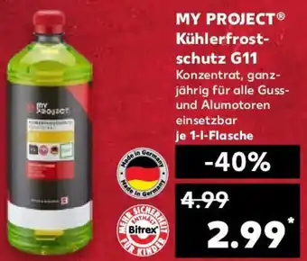 Kaufland MY PROJECT Kühlerfrostschutz G11 Angebot