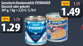 Mix Markt Gezuckerte Kondensmilch STEINHAUER 397 g Angebot