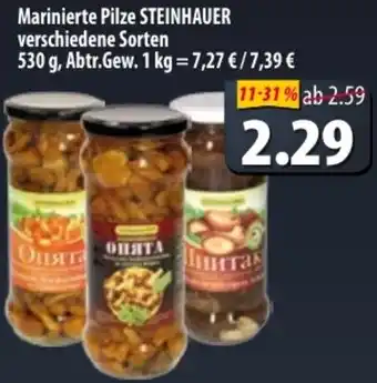 Mix Markt Marinierte Pilze STEINHAUER 530 g Angebot