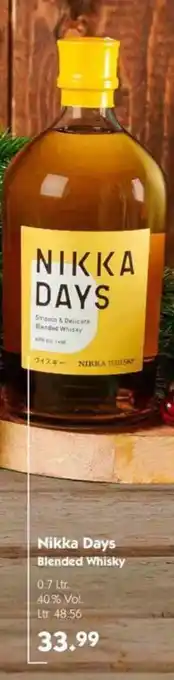 Hol'ab Getränkemarkt Nikka Days Blended Whisky 0.7 Ltr. Angebot