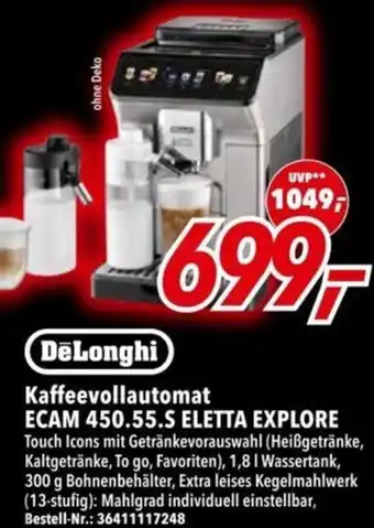 dodenhof DeLonghi Kaffeevollautomat ECAM 450.55.S ELETTA EXPLORE Angebot