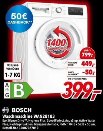 dodenhof BOSCH Waschmaschine WAN28183 Angebot