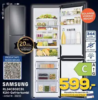 Euronics SAMSUNG RL34C602CB1 Kühl-Gefrierkombi Angebot