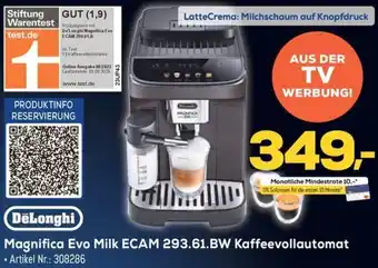 Euronics DeLonghi Magnifica Evo Milk ECAM 293.61.BW Kaffeevollautomat Angebot