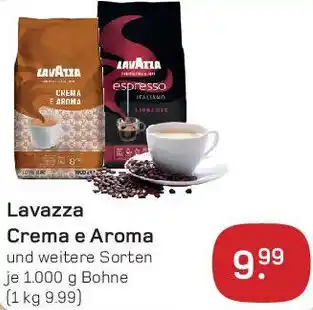 akzenta Lavazza Crema e Aroma 1.000 g Bohne Angebot