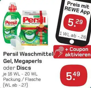 akzenta Persil Waschmittel Gel, Megaperls oder Discs 16 WL-20 WL Packung/Flasche Angebot