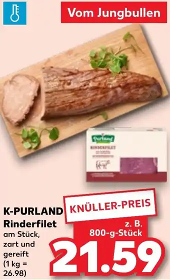 Kaufland K-PURLAND Rinderfilet 800 g Stück Angebot