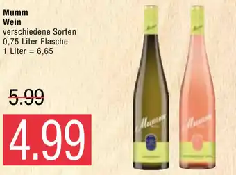 Marktkauf Mumm Wein 0,75L Angebot