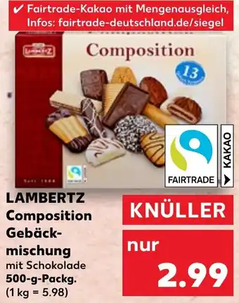 Kaufland LAMBERTZ Composition Gebäckmischung 500 g Packg. Angebot