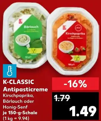 Kaufland K-CLASSIC Antipasticreme 150 g Schale Angebot