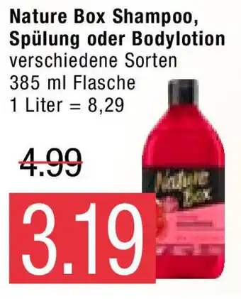 Marktkauf Nature Box Shampoo, Spülung oder Bodylotion 385ml Angebot