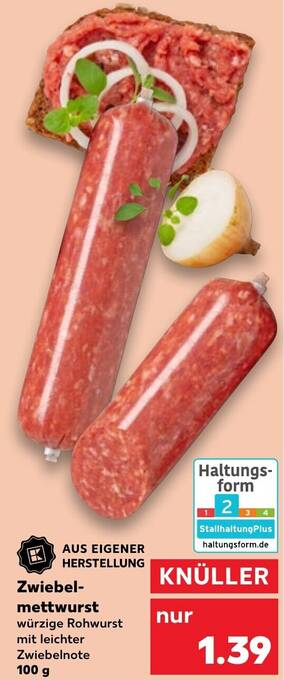 Kaufland Zwiebelmettwurst 100 g Angebot