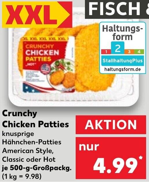 Crunchy Chicken Patties 500 g Angebot bei Kaufland