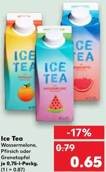 Kaufland Ice Tea 0,75 L Packg. Angebot