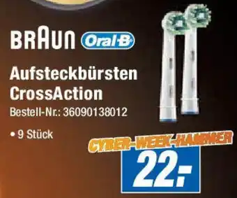 Expert BRAUN Oral B Aufsteckbürsten CrossAction Angebot