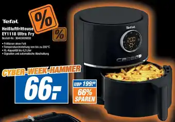 Expert Tefal Heißluftfritteuse EY1118 Ultra Fry Angebot