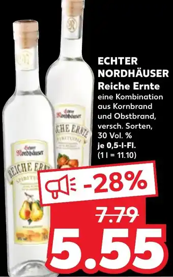 Kaufland ECHTER NORDHÄUSER Reiche Ernte 0,5 L-Fl. Angebot