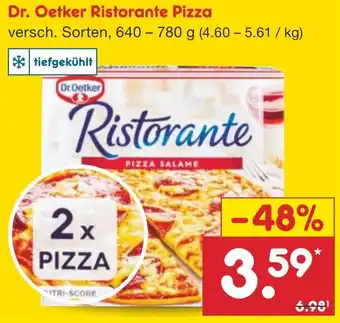 Netto Marken-Discount Dr. Oetker Ristorante Pizza 640-780 g Angebot