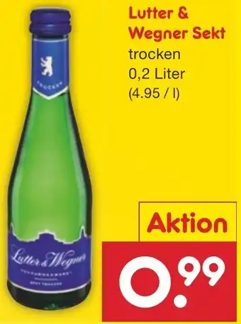 Netto Marken-Discount Lutter & Wegner Sekt 0,2 Liter Angebot