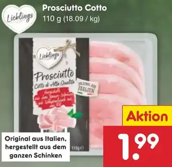 Netto Marken-Discount Lieblings Prosciutto Cotto 110 g Angebot