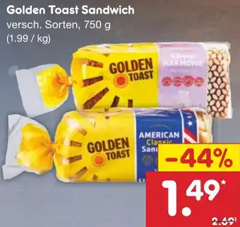 Netto Marken-Discount Golden Toast Sandwich 750 g Angebot