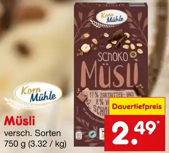 Netto Marken-Discount Korn Mühle Müsli 750 g Angebot