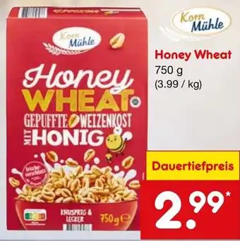 Netto Marken-Discount Korn Mühle Honey Wheat 750 g Angebot