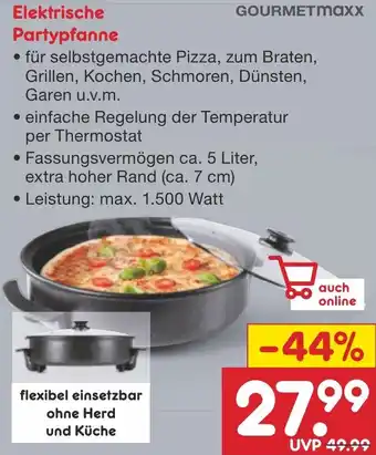 Netto Marken-Discount GOURMETmaxx Elektrische Partypfanne Angebot