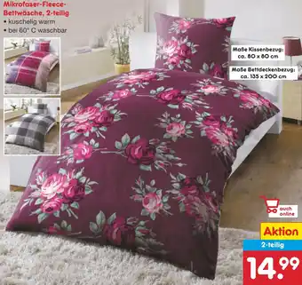 Netto Marken-Discount Mikrofaser-Fleece Bettwäsche, 2-teilig Angebot