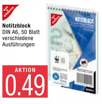 Marktkauf Gut & Günstig Notitzblock Angebot