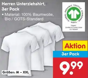 Netto Marken-Discount Herren Unterziehshirt, 3er Pack Angebot