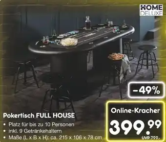 Netto Marken-Discount HOME DELUXE Pokertisch FULL HOUSE Angebot