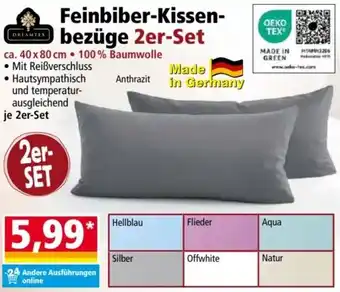 Norma DREAMTEX Feinbiber Kissenbezüge 2er-Set Angebot